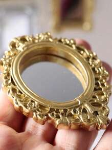 1pc Mini Classical Mirror Micro Landscape Ornaments Creative Decorations DIY Crafts Home Decor Figurines Miniatures Gift Decor Gifts