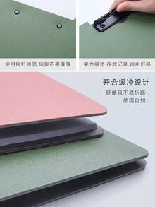 1pc A4 Folder With Writing Board And Double Clip Note Folder, Study And Office Supplies, Meeting Level Writing Board, Test Paper Organizer - Keep Your Documents Organized And Tidy School Supplies,Back To School - Multicolor - View 10