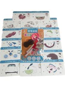36 Pages/Book, 4 Options (Basic Strokes, Fun Numbers, Whole Brain Development, Dotted Painting), Reusable Handwriting Practice Notebook, Children Early Education Pencil Control Training Book, Kindergarten Practice Worksheet, Fun Erasable Entry-Level Calligraphy, School Workbook For Learning English Alphabet, Montessori Educational Books, Cognitive Training. (Includes 2 Pens And 1 Whiteboard Eraser)
