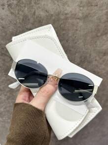 1 Pc Fashionable Elegant Oval Small Frame Miracle Fashion Glasses, Crafted Precisely, Chic & Stylish Suitable For Men & Women, All Seasons Wear