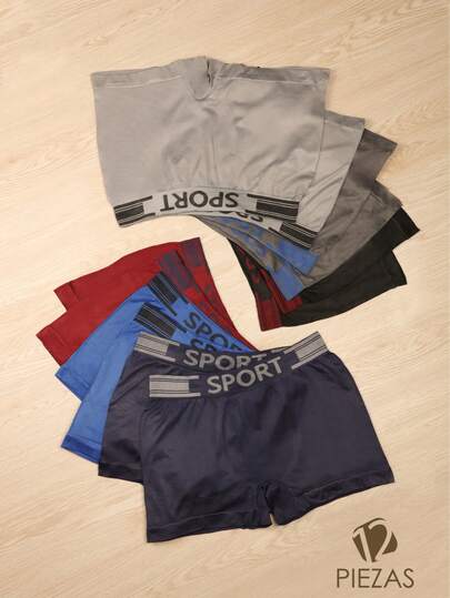 12 PACK BOXER CABALLERO/JUNIOR 100% ALGODON SPORT MEN