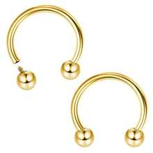 Milacolato 16g Septum Rings For Women Men | Implant Grade G23 Titanium Septum Ring | Internally Threaded Horseshoe Circular Barbell Piercing Jewelry For Nose Lip Tragus Eyebrow Helix Daith | 2pcs - Nhiều màu - Xem 15