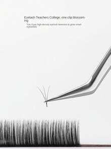 睫毛延长镊子、美发眉镊子、金羽毛镊子、假睫毛海豚镊子、化妆工具夹 - 銀色 - 查看 3