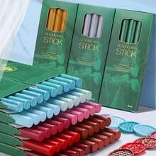 5pcs Sealing Wax Sticks For Stamps,Multicolor Wax Stick , Fire Paint Seal Sealing Wax- Premium Quality Plastic Seal Wax Bars For Invitations, Letters, Envelopes -1.1cm Diameter Boxed Set - For Crafting & DIY Enthusiasts,Back To School,School Supplies