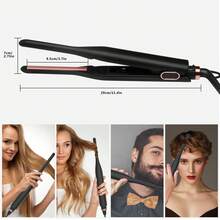 UKLISS 2-In-1 Straightener And Curler: Mini Ceramic Styling Tool For Short, Long Hair And Beard, Mother's Day Gift, Valentine's Day Gift, Boyfriend Gift, St. Patrick's Day Gift, Cute Pink - EU C Type Plug(220-240V) - View 11