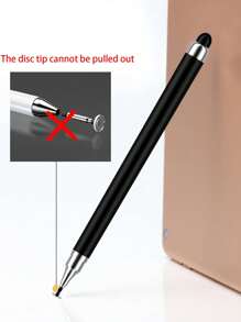 2pcs 3-In-1 Stand Stylus Pen With Round Disc Tip, Compatible With Phones/Tablets, For Handwriting, Clipping, Drawing, Capacitive Stylus Pen