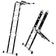 3.5M 12 IN 1 Excel Aluminium Combination Step Ladder Foldable Multi-Purpose - Black - View 6