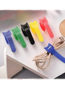 5 件/10 件/20 件可重复使用紧固电缆扎带、可调节钩环电缆扎带、多功能电缆管理电缆扎带、数据线整理器、电缆整理器、可调节电缆管理，适用于计算机、电视、电子产品，五种颜色