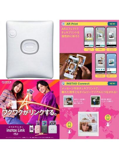 フイルム FILM チェキ スマホプリンター SQUARE Link アッシュ