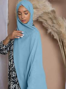 1 buc. Eșarfă hijab din șifon casual pentru femei