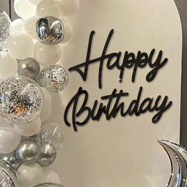 1 set di calamite per frigorifero e adesivi decorativi per la stanza con tema "Buon compleanno", adesivi decorativi in acrilico con specchio e buon effetto riflettente, leggeri e facili da incollare e rimuovere. Gli adesivi murali con specchio hanno una pellicola protettiva per prevenire graffi. L'oro e l'argento hanno una pellicola protettiva trasparente, il nero ha una pellicola protettiva in carta kraft gialla. Si prega di rimuovere la pellicola protettiva, adatto per decorare con adesivi le feste di compleanno, molto luminoso.
