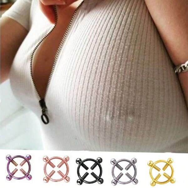 2 piezas Juguete sexual de pinza para el pecho - Suministros sexuales para adultos adecuados para parejas y coqueteo - Regalo para el Día de San Valentín