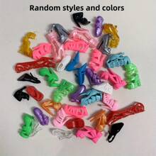 10pcs/20pcs/30pcs Or Assorted Color And Size High Heels Shoe Sets (Style And Color Random), Fit For 11.8 Inch Dolls - Plastic Shoe Accessories - Perfect Gift For Girls