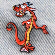 Disney 1 pièce Broche émail Mulan & Mushu Disney - Adorable badge pour sacs et vêtements, école