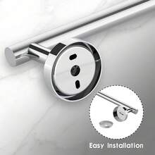 24 Inch Polished Chrome Bathroom Towel Bar, 2 Pieces Towel Racks For Bathroom SUS304 Thicken Stainless Steel Towel Holder-Yl - Chrome - View 4