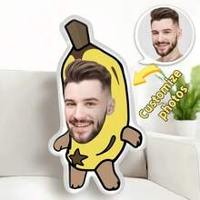 1 件幽默水果香蕉枕头定制个性化照片组合，数码双面印刷设计，适用于沙发、客厅和汽车装饰，四季多用途抱枕，生日、情人节、万圣节、感恩节、愚人节、派对、家人、朋友或男朋友/女朋友的完美礼物