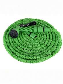 1 Piece / 7.6 Meters - 1 Hose + 1 Nozzle / 15.2 Meters - 1 Hose + 1 Nozzle / 30.5 Meters - 1 Hose + 1 Nozzle, Green Garden Hose Gun, Flexible High Pressure Sprayer For Car Washing, Suitable For Garden, Retractable Multifunctional Water Gun