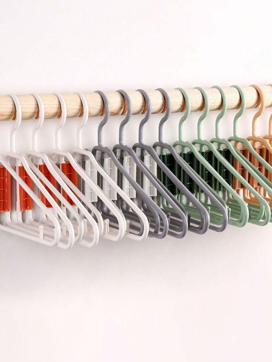 3pcs Foldable Portable Travel Clothes Hanger, Hotel Universal Drying Rack, Non-Slip Heavy Duty - Multicolor - View 1