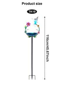 1pc Metal Bird Bath Rack And Feeder With Stakes, Used For Outdoor Garden, Yard, And Lawn Decoration, With Five Sturdy Grip Diameters Inserted Into The Ground - Outdoor Garden Water Features Outdoor Decor Garden Decor Home Decor