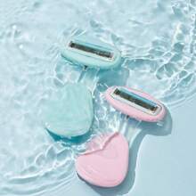 迷你便携式全身手动刮毛器女用腋下脱毛刀脱毛器适用于腿部和手臂后部微型脱毛亲肤体毛脱毛工具（带收纳盒）