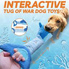 Crinkle Blue Shark Dog Toys For Aggressive Chewers, Dog Toys To Keep Them Busy, Interactive Squeaky Pet Toys, For Puppy Toys For Small,Medium,Large Breeds