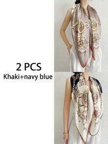 1pc Women Chain Print Fashionable Scarf For Daily Life Bandana,Hair Band,Head Band Ideal For Dressing Up Your Look,Scarfs For Woman, Head Wrap, Head Scarf