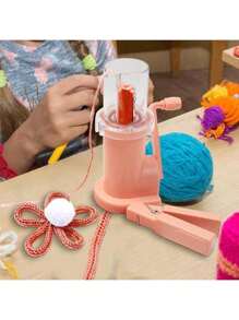 Einfacher Weber Strickmaschine Mini Nähmaschine, Handstrickmaschine DIY Haushalts Handstrick-Spulenstrickmaschine, handgeführte Strickmaschine Bastel Armband Webwerkzeug