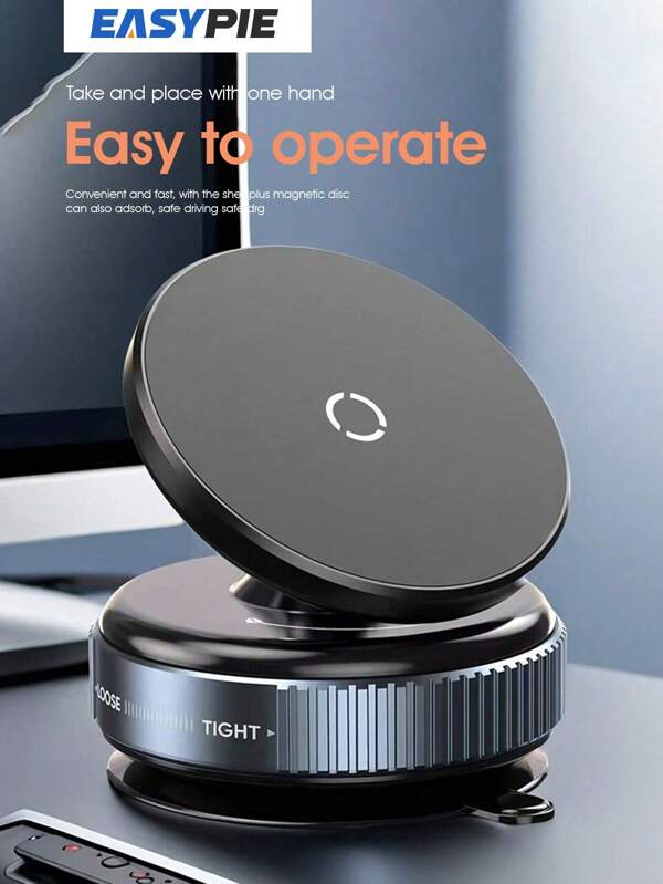 Easypie Selection New Vacuum Suction Magnetic Car Phone Holder,Car Navigation Lazy Holder,Applicable To Multiple Scenarios (Car/Office/Live Broadcast, Etc.)