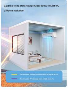 1PC Winter Warm Curtains, Insulated Windproof Sealed Windows, Cold Proof And Insulated, Screen Windows,Shading, Sound Insulation - White - View 8