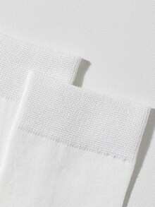 1 双女士及膝袜，白色、黑色、红色户外运动袜，休闲袜，返校袜