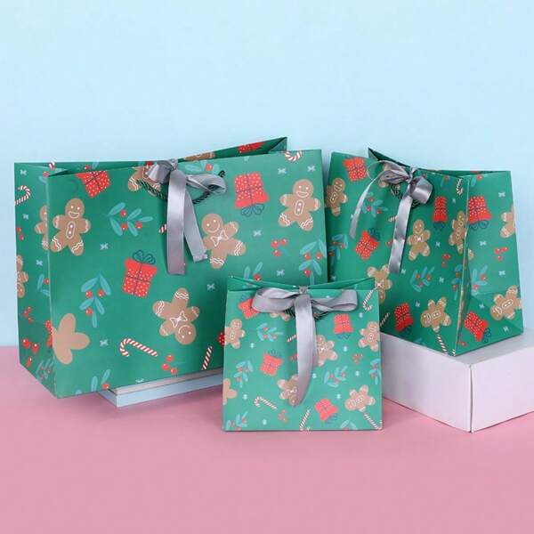 Sacchetto regalo con fiocco, sacchetto portaoggetti per Natale, sacchetto di carta, sacchetto regalo