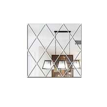 1 Set DIY Wall Mirror Furniture Stickers, Self-Adhesive Puzzle Installation Removable Wall Art Stickers, 2D Geometric Art Decor, Diamond Shaped Acrylic Mirror Wall Decals, Suitable For Bedroom, Living Room, Home, Office, Furniture Decoration Home Decor Back To School Room Decor School Supplies