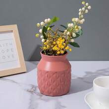 Simple Plastic Vase New Creative Nordic Style Dry And Wet Flower Arrangement Container Imitation Ceramic Succulent Flower Pot