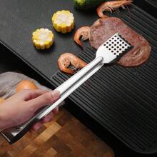 1pc/3pcs Stainless Steel Grill Tongs, Food Tongs, Kitchen Tongs, Heat Resistant Stainless Steel Tweezer Tongs, Kitchen Tweezers For Cooking, Grilling, BBQ And Turning Food, Serving, Salad, Spaghetti, Kitchen Tools