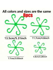 4/8/16pcs Garden Assistance Tree Branch Ties, Plant Vine Fixator, Plant Stem Clip, Plant Trellis, Plant Support Rods, Green Plant Fixator, Flower Hydroponics Folding Fixation Support