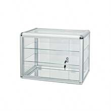 Tempered Glass Counter Top Display Showcase With Sliding Glass Door And Lock,Standard Aluminum Framing With Sliding Glass Door And Lock-Display Cabinet-2036 - Multicolor - View 5