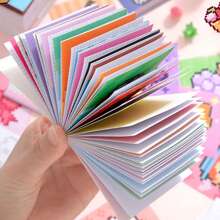 Pixel-Colored Sticker Game Book, Cute Mini Bean Book, Creative Children's No-Cut Handmade Sticker Book School Supplies,Back To School