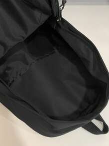 Men Knot Decor Pattern Water-Resistant Backpack, Schoolbag For Travel, College, School Casual Backpack Solid Color Black Backpack Holiday Essentials For Sport Lightweight With Adjustable Strap With Zipper Minimalist Backpack For Men Nylon Vacation Waterproof Portable Travelling Bag Gym Bag Holiday Travel Backpack Men Gifts School Bag Outdoor Men Gifts Present Valentines Gifts Rucksack Summer College Bag School Bag For College Bag For School School Bags University Bag