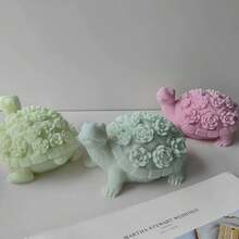 Succulent Turtle Silicone Mold, Soft Clay, Aromatherapy, Plaster, Candle, Handmade Soap DIY Mold - White - View 4