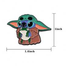 Disney 1 pièce Broche Disney Stitch, épinglette émaillée distinctive - Insigne mignon pour sacs à dos et vêtements, accessoire de broche pour vêtements, attache de sac