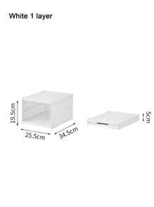 1pc PP Shoe Storage Box, Modernist Foldable Shoe Box For Home