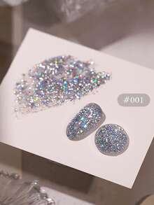 10ml春夏美甲蓝红白碎钻美甲高光5D闪粉凝胶指甲油超闪碎钻超亮美甲光疗凝胶美甲用品 - 彩色 - 查看 20