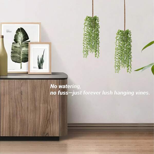 Flower Realm 1PC Hanging Artificial Greenery, Realistic Touch Green Vine Wall Decor – Ideal For Home Decoration, Office, Wedding, Party, Housewarming Gift, Patio & Garden – No Maintenance, Easy To Clean