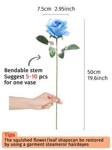 1 pièce/5 pièces/10 pièces/12 pièces Bouquet de fleurs de rose en soie artificielle avec longues tiges, décoration réaliste pour la maison, le mariage, la fête, la Saint-Valentin, l'anniversaire, les cadeaux de remise de diplôme, style bohème, grandes et petites roses, décoration d'atmosphère