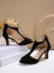 Ladies' Summer Fashionable Open - Toe High - Heel Sandals: An Elegant Choice For Party Nights - Black - View 7