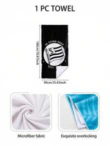 SK Sturm Graz Beach Towel - Ultra-Absorbent, Knit Polyester, Rectangular Beach & Bath Towel With "SK STURM GRAZ SEIT 48.49meter Logo, Ideal For Beach And Bathroom Use, Beach Towel | Modern Design | Absorbent Fabric, Beach TowelTravel Essentials Travel Accessories Beach Essentials - Monivärinen - Näytä 3