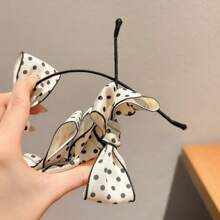 1pc High Crown Polka Dot Bow Headband For Women, Stylish Design Makes Face Look Smaller, Washing Headband Hair Accessories Diadema Hair Hoop