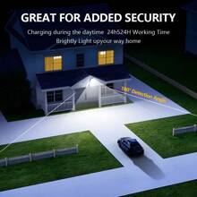6000000LM Outdoor Solar Light,Solar Powered Motion Sensor Security Lights,3 Modes Solar LED Street Light,Outdoor Solar Wall Light With Remote Control,Solar Charging Light,Suitable For Outdoor Decor,Garden Decor,Patio Lighting,Garage Lighting,Entrance Light