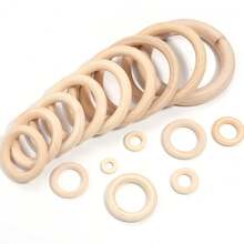 2-20 件天然竹木环，未加工优雅光滑的 Macrame 木环，适用于 DIY 珠宝、手镯、吊坠、耳环、工艺品、服装和包袋装饰 - 各种尺寸