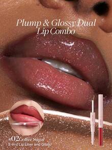 JOOCYEE PLUMP & GLOSSY DUAL LIP COMBO Mantiene el brillo - 02 AZÚCAR DE CAFÉ - Ver 2